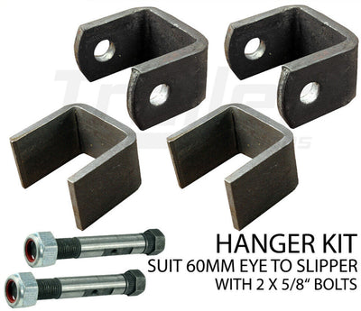 Trailer Slipper Spring Hanger Kit Suit 60mm Wide Single Axle Kit Leaf Springs