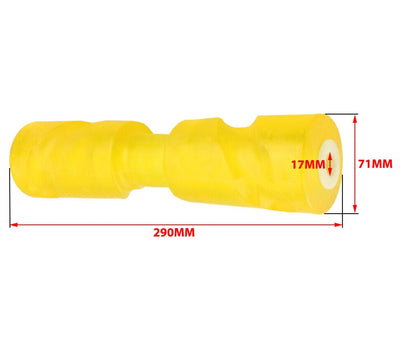 Self Centering - Boat Keel Trailer Roller Polyurethane Yellow 290mm X 71mm