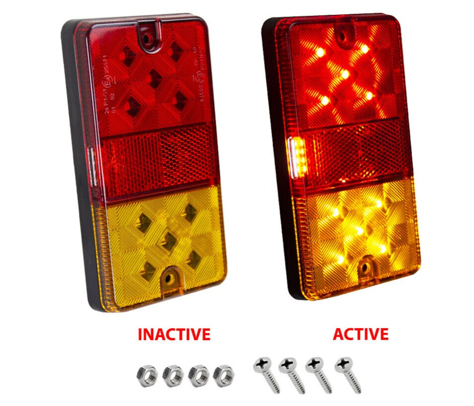Trailer Tail Stop Lights 2x LED Tail Lights Stop Indicator Reverse 12V ...