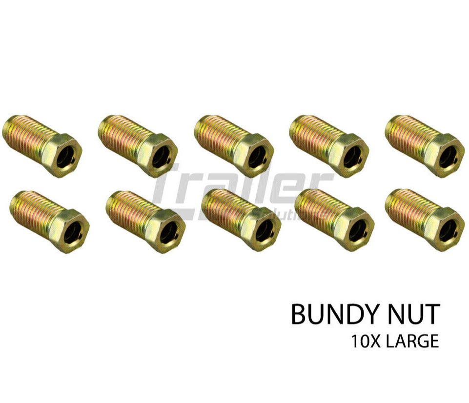 X10 Hydraulic Brake Line Bundy Nut Large Trailer Tandem Single Axle Horse Float