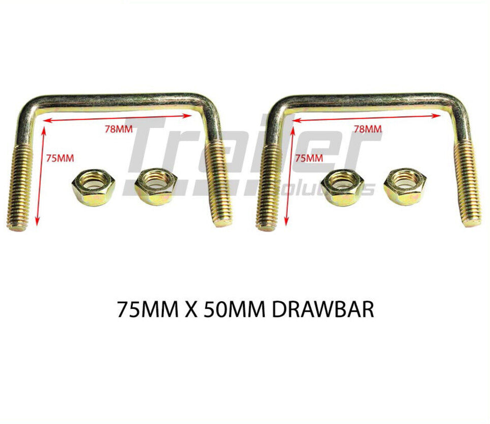 6 inch Trailer Jockey Wheel Swivel Fixed Bracket Draw Bar U Bolts Soli ...