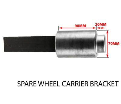 Rear Bar Swing Away Spare Wheel Bracket Kit With 40X300mm Square Stub Axle 4Wd