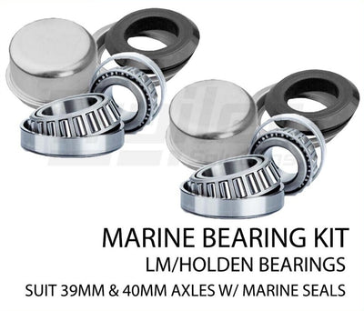 2X Marine / Boat Trailer Lm Wheel Bearing Kits With Cups Suits Holden Axles