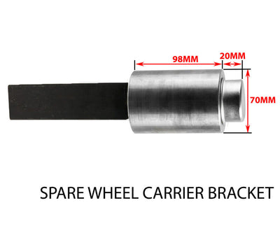 Rear Bar Swing Away Spare Wheel Bracket Kit With 45 X 300mm Square Stub Axle 4Wd