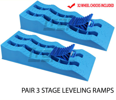 3 Stage Level Leveling Ramp Chocks Caravan Rv Camper Trailer Levelling Ramps
