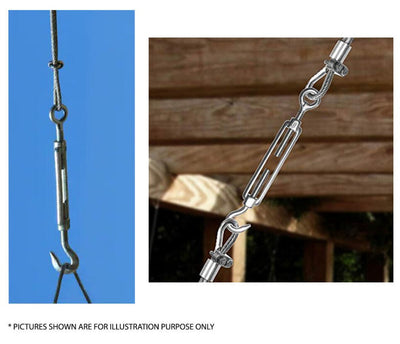 304 Stainless Steel Turnbuckles Rope Diy Balustrade Eye & Eye Fork Turnbuckle