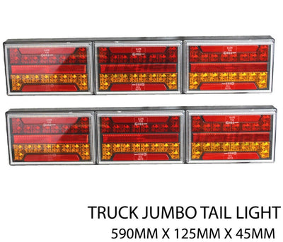 New 2 X Jumbo 12V/24V Led Trailer Tail Lights Indicator Lamp For Caravan Truck.