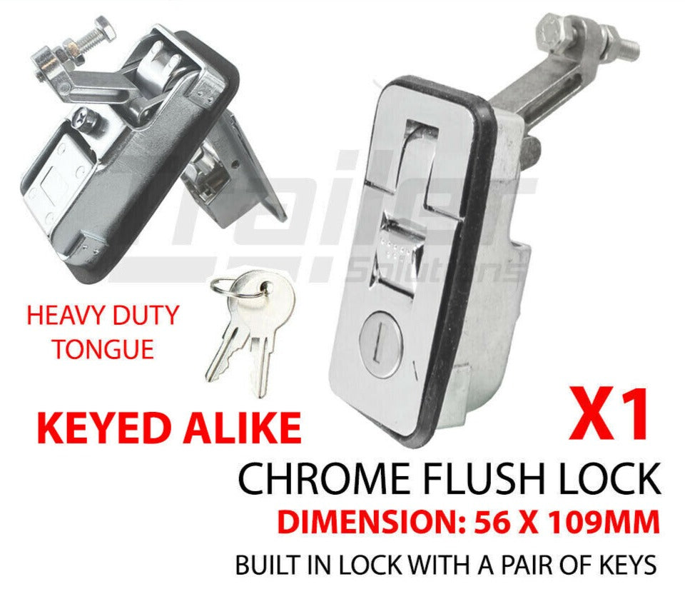 Large Chrome Compression Lock, Push Latch, Tool Box, Canopy Pop Up Rv Trailer