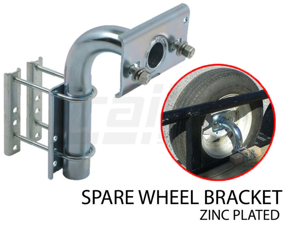 Wheel Racket Spare Wheel Carrier Bracket Type Holder Trailer Part Caravan Boat Zinc ...