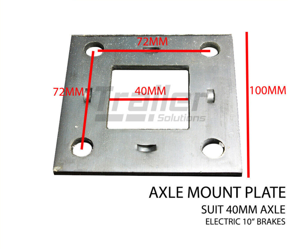 2 Electric Mechanical Braked Trailer Brake Flange Weld On Mounting 40mm Axle