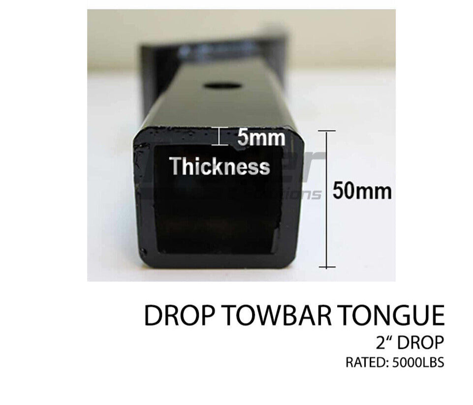 Drop Towbar 2 inch Tongue Tow Ball Mount Hitch Caravan 4X4 4Wd Car Tow Bar Trailer