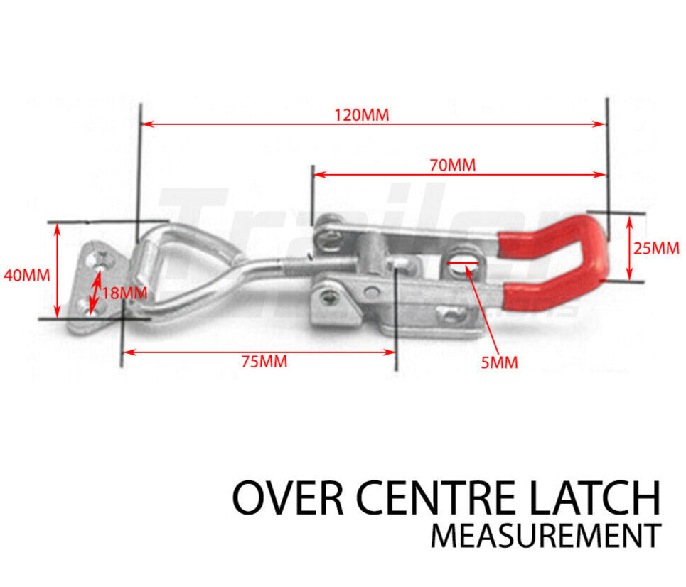 Medium Overcentre Over Centre Latch Toggle Fastener For Trailer, Toolbox Ute