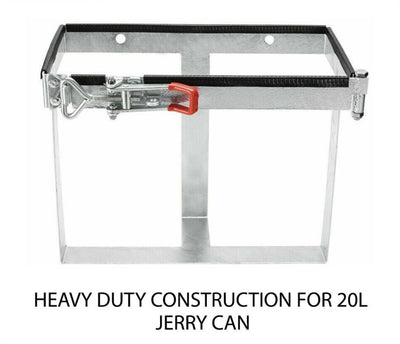 20L Trailer Jerry Can Holder Lockable Bolt On Galvanized For Camper 4Wd Caravan
