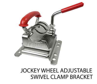 Extra Heavy Duty Swivel Bracket Removable Bolt On Jockey Wheel Stand Trailer