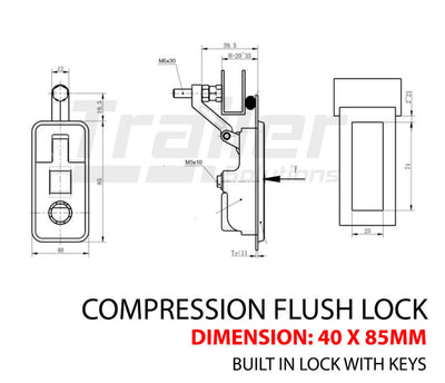 Small Black Compression Lock Push Latch, Tool Box, Camper Rv Pop Up Trailer