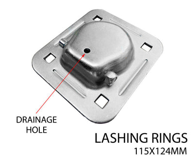 Lashing Ring Tie Down Points Anchor Flush Cargo Truck Ute Trailer Zinc Plated