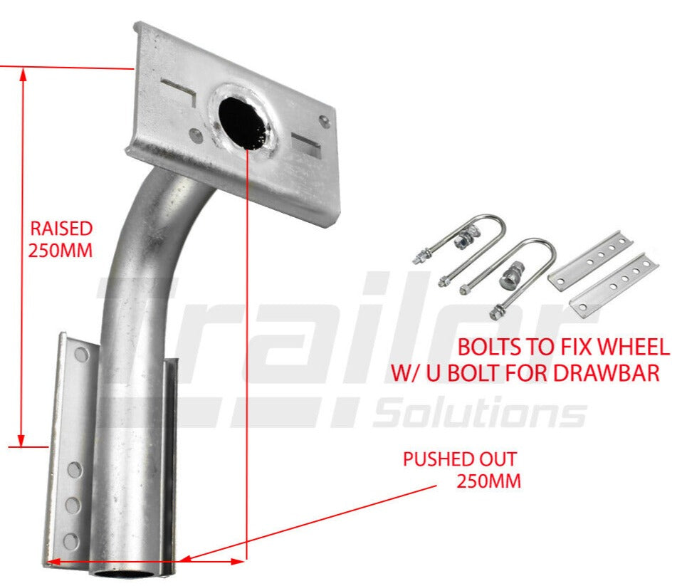 Spare Wheel Carrier Bracket Type Holder Trailer Part Caravan Boat Zinc Coated