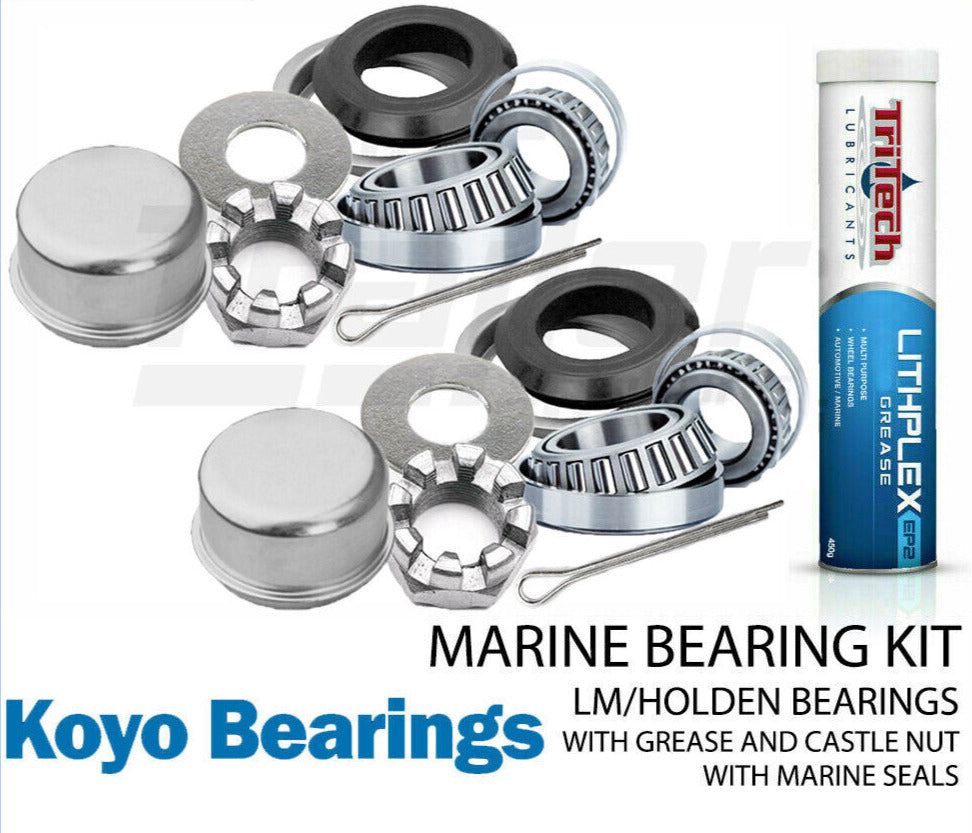 Marine Boat Trailer Bearings Kit Koyo Bearings Includes Grease Type LM (Holden)