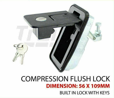 X1 Large Black Compression Lock Push Latch, Tool Box, Camper Rv Pop Up Trailer
