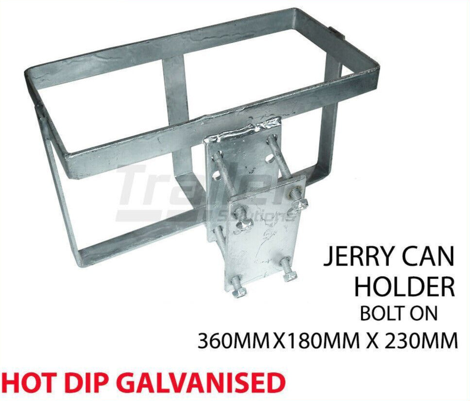 1X Jerry Can Holder Galvanised Bolt-On Offroad Camping Trailer Caravan Camper
