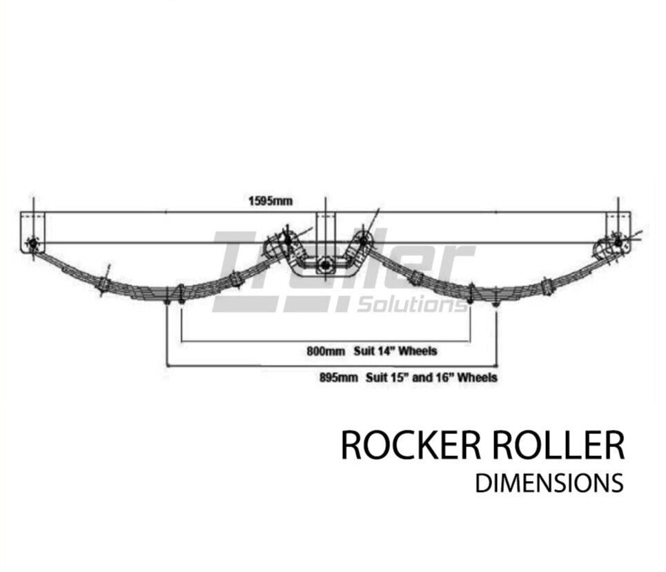 7 Leaf 3500Kg Rocker Roller Tandem Trailer Spring Set Shot Peened Springs 60X7mm
