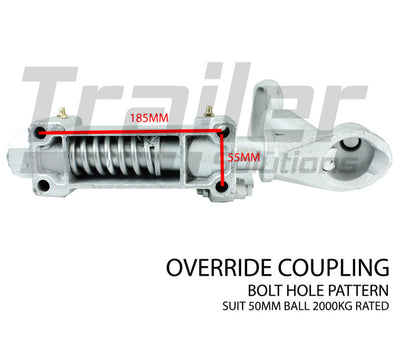 50mm Ball Mechanical Override Brake Trailer Coupling Kit 2000Kg Caravan Boat