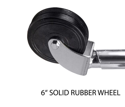 6 inch Trailer Jockey Wheel Swivel Fixed Bracket Draw Bar U Bolts Solid Wheel