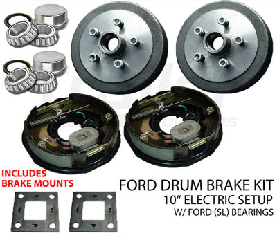 Trailer 10 inch Electric Brake Hub 5 Stud Drum Suit Ford Kit Backing Plate Caravan Boat